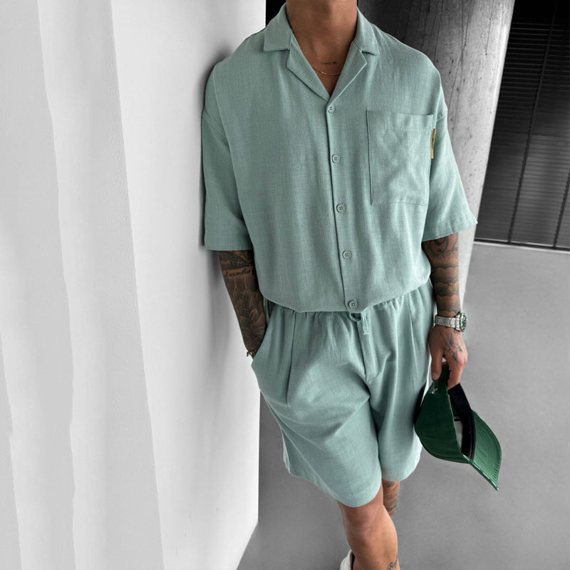 Conjunto Casual de Verano: Camisa con Solapa y Pantalón Corto | ZYVA