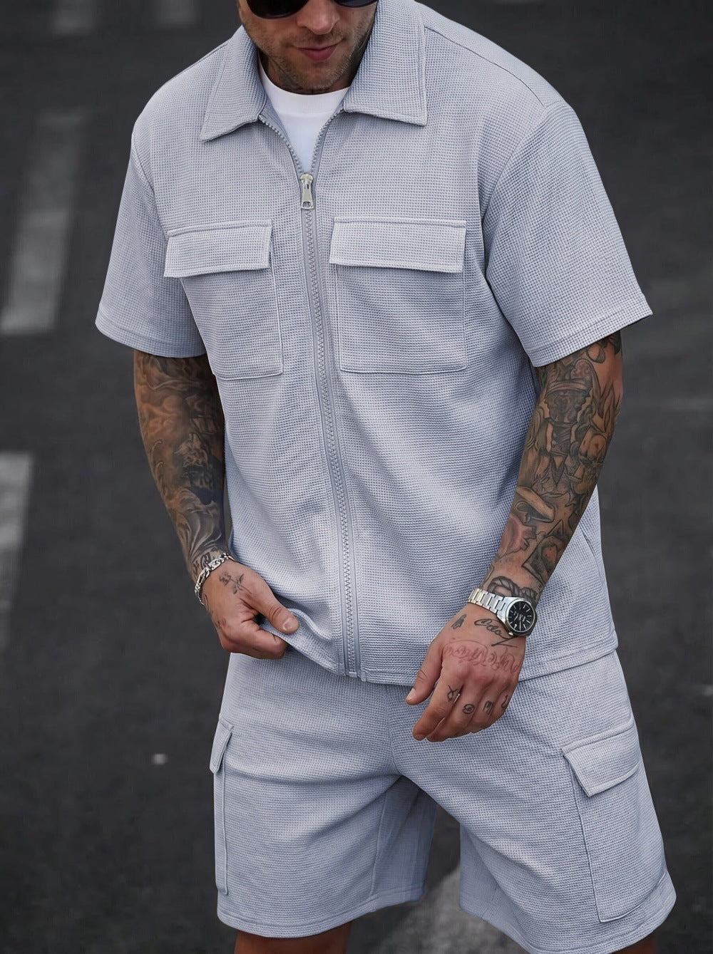 Conjunto de Verano Waffle para Hombre - Comodidad Transpirable | ZYVA
