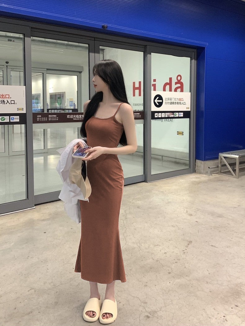 Vestido Midi de Punto Corte Sirena - Estilo Urbano Versátil | ZYVA