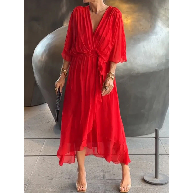 Vestido Largo de Fiesta con Manga Murciélago - Estilo y Comodidad | ZYVA