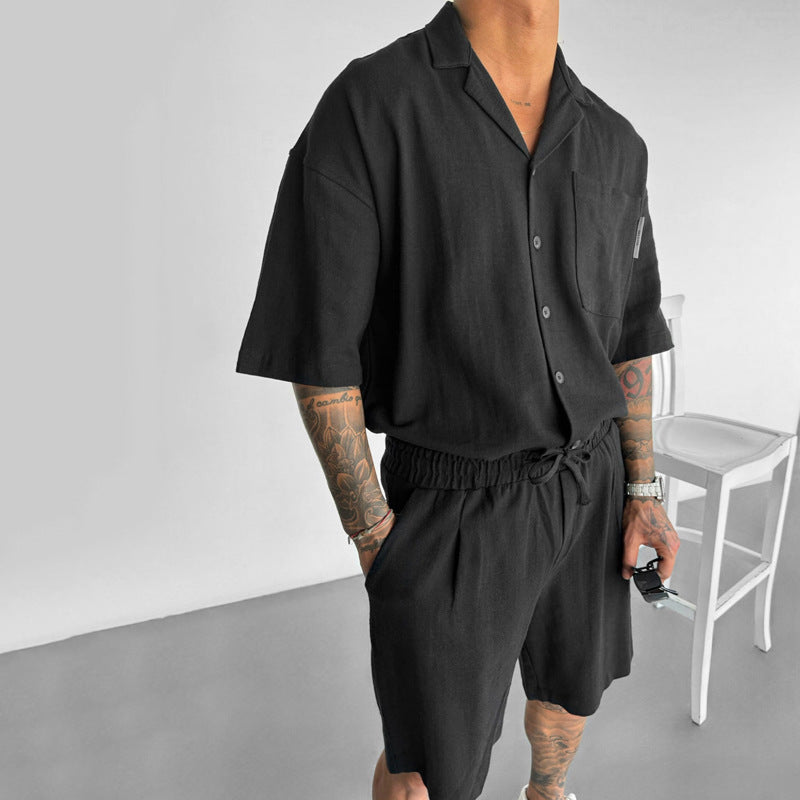 Conjunto Casual de Verano: Camisa con Solapa y Pantalón Corto | ZYVA