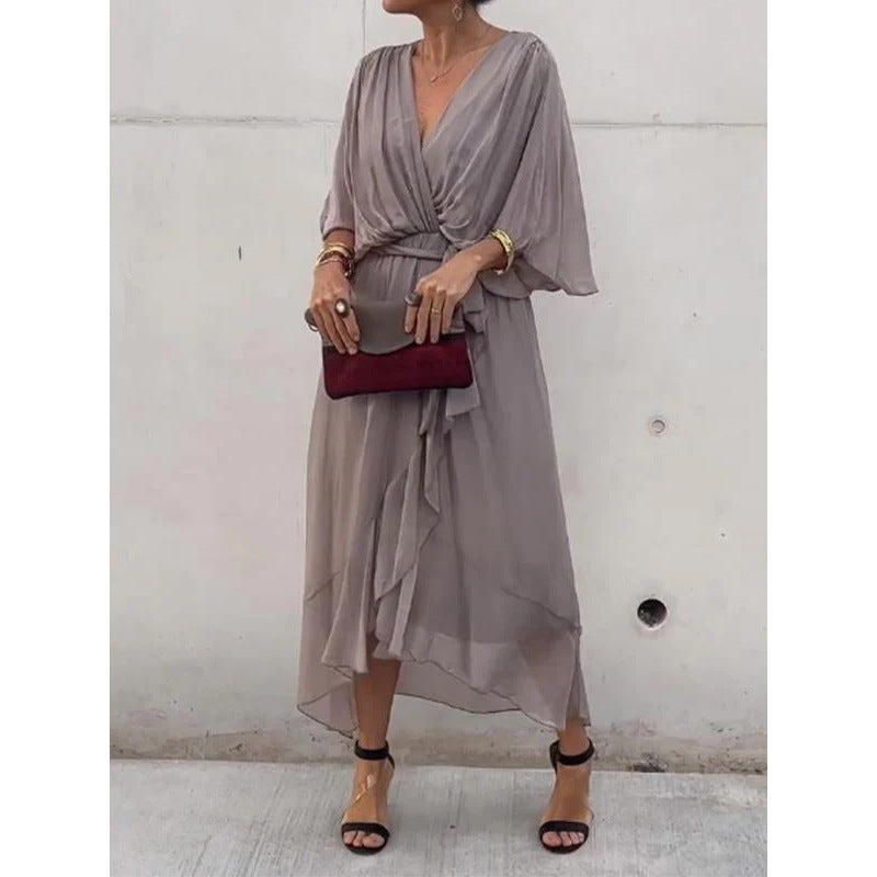 Vestido Largo de Fiesta con Manga Murciélago - Estilo y Comodidad | ZYVA