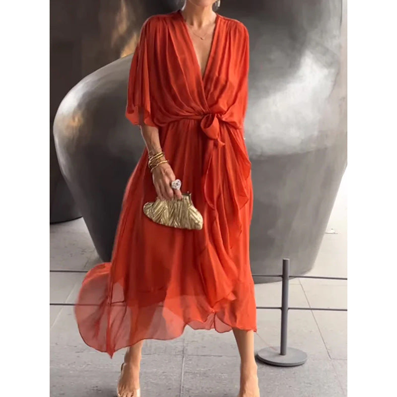 Vestido Largo de Fiesta con Manga Murciélago - Estilo y Comodidad | ZYVA