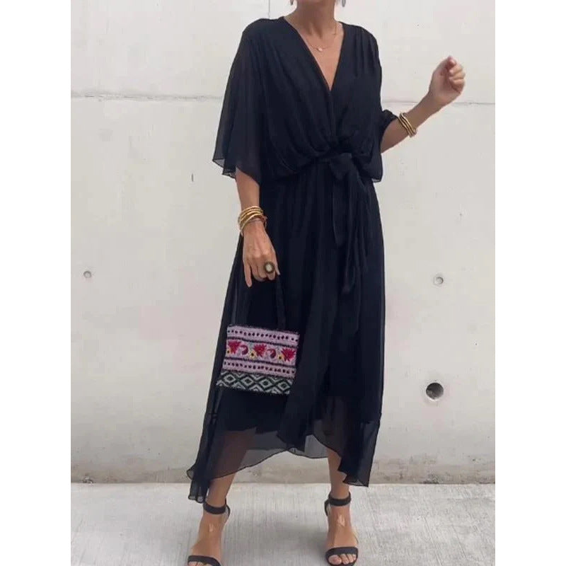 Vestido Largo de Fiesta con Manga Murciélago - Estilo y Comodidad | ZYVA