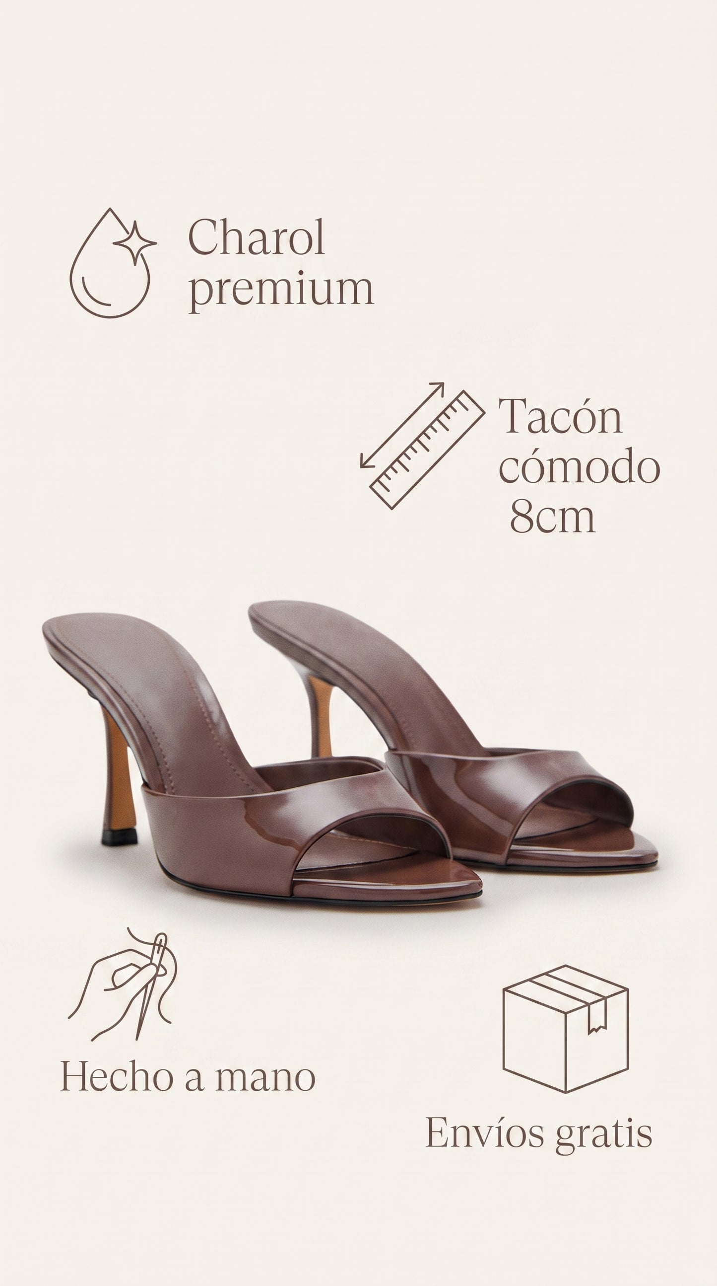 Sandalias de Tacón Alto en Charol - Estilo y Confort | ZYVA
